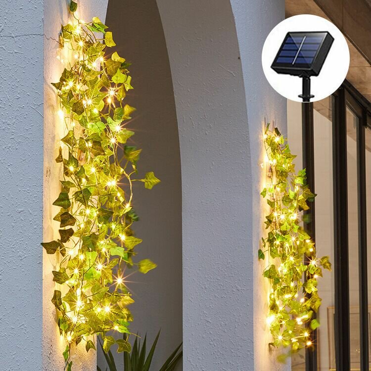 Solar LED Light Strings Court Battery Powered Vine Strings Kerstdag Decoratie Light Tree Vine Copper