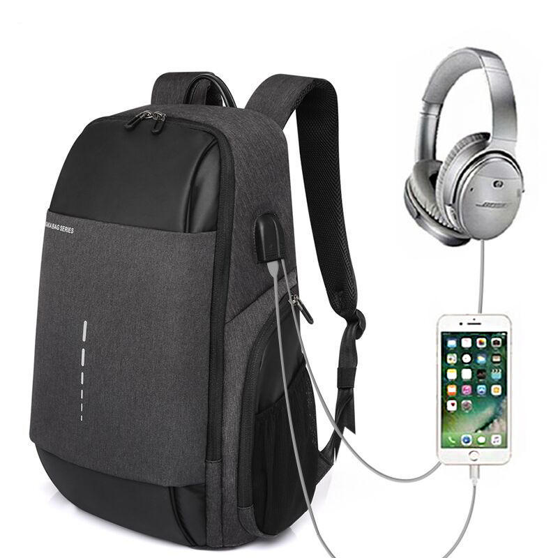 Mochila USB antirroubo Bolsa de ombro Bolsa para laptop de 15,6 polegadas Bolsa de acampamento Bolsa de viagem Bolsa escolar