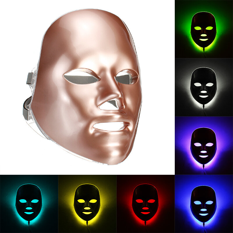 7Colors LED Facial Beauty Mask Light Therapy Skin Rejuvenation Facial Anti-aging Beauty Machine