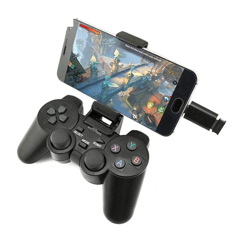 Data frog 208 wireless bluetooth 2.4g gamepad ergonomic joystick game controller for ps3 android phone tv box