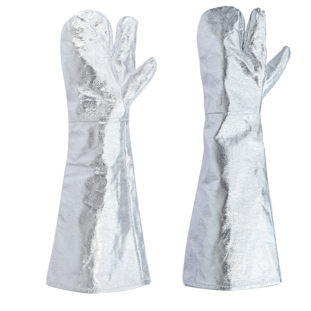 

Heat Insulation Work Gloves Aluminum Foil Fabric High Temperature Working Thermal Radiation Glove Fire Protection 1000℃