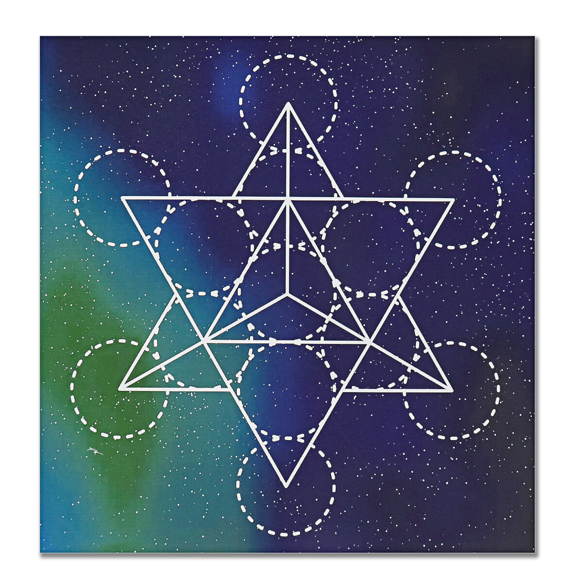 50x50cm Flower Of Life Crystal Grid Doek Sacred Geometry Healing Tafelkleed Prachtige decoraties