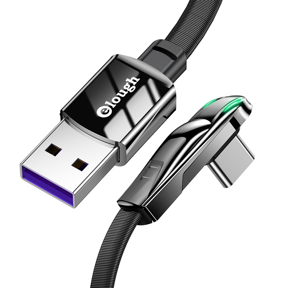 

Кабель Elough 66 Вт USB-C на USB-A PD3.0 Power Delivery QC4.0 Шнур для быстрой зарядки и передачи данных длиной 1 м для