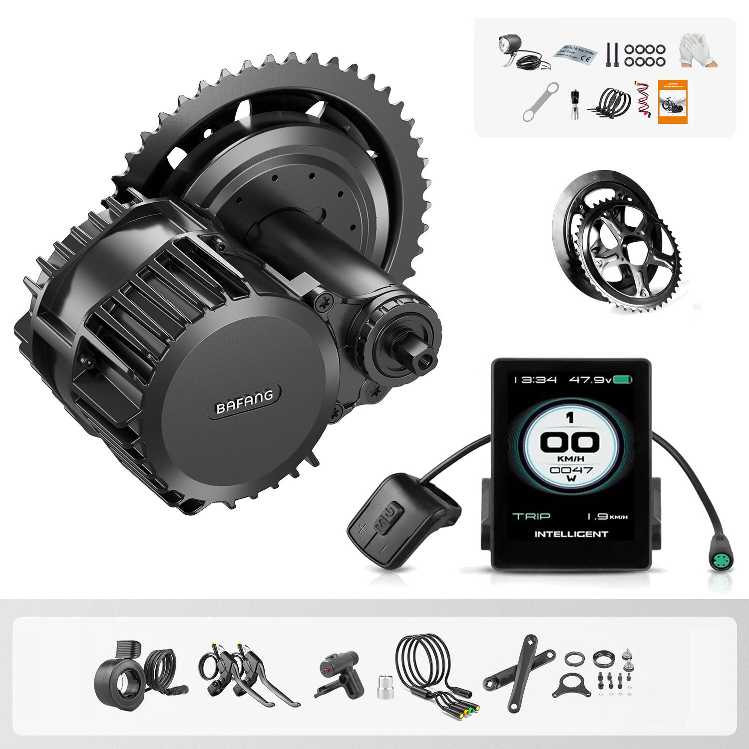 [EU DIRECT] BAFANG BBSHD 48V 1000W Mid-Motor Conversion Kit Electric Bike Kits Electric Bicycle Mid Drive Motor Kits 860