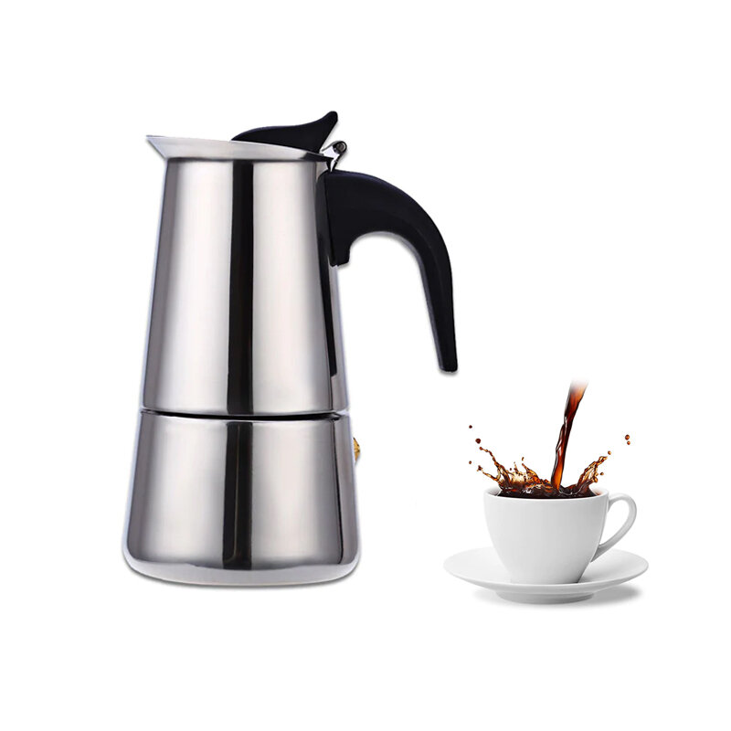 Stainless Steel Mocha Espresso Percolator Coffee Pot Stainless Steel Coffee Cup