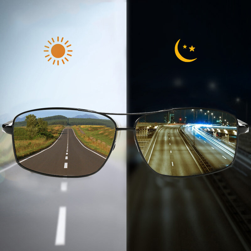 

Top Фотохромные солнцезащитные очки для мужчин Женское Поляризованные хамелеоны Очки Очки для вождения с антибликовым по
