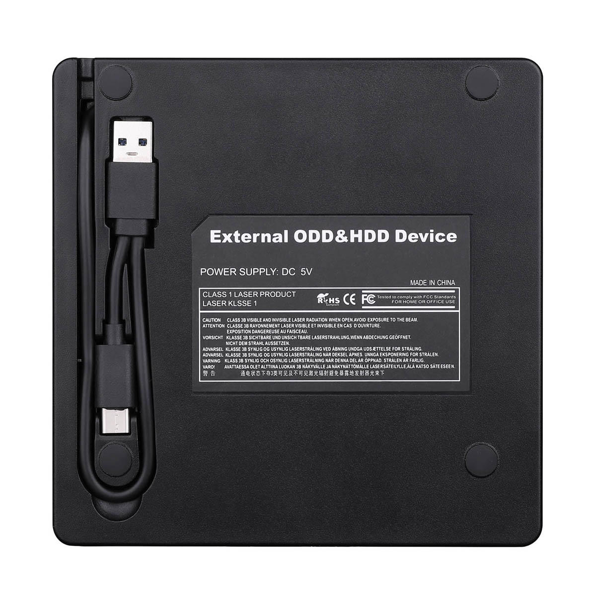 2-in-1 Type-C USB 3.0外付けCD DVDプレーヤーオプティカルドライブCDバーナー