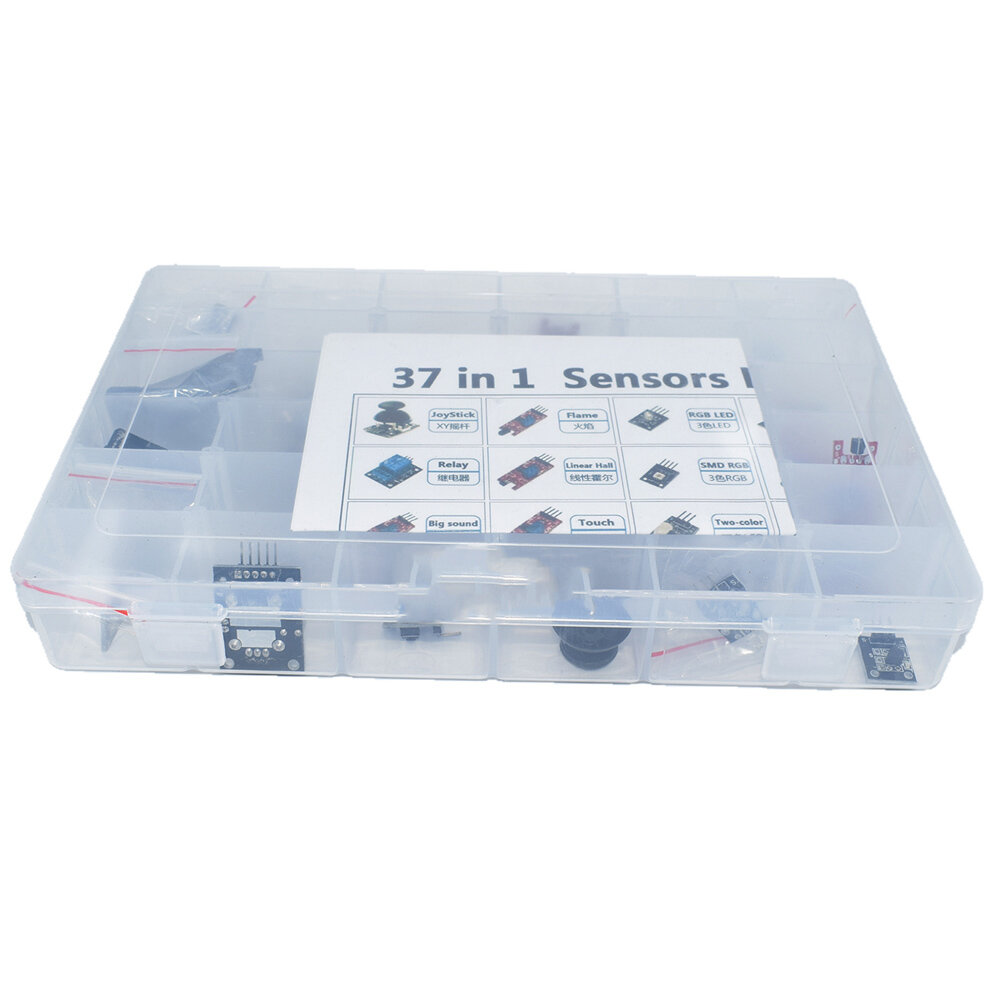 

37 In 1 Sensor Kits 37 Sensor Ultimate For Arduino Raspberry Pi Beginner Learning Sensor Module Suit with Plastic Case