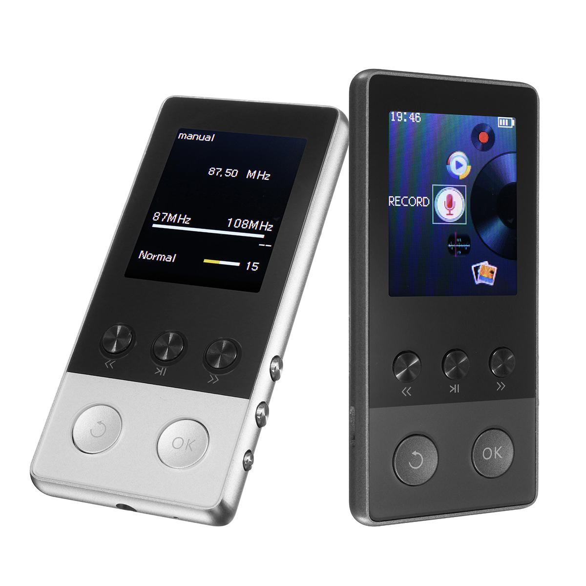 A5 Plus 1.8 Inch 8GB 250 Hours Portable MP3 Lossless Music Player FM/TF Pedometer Function
