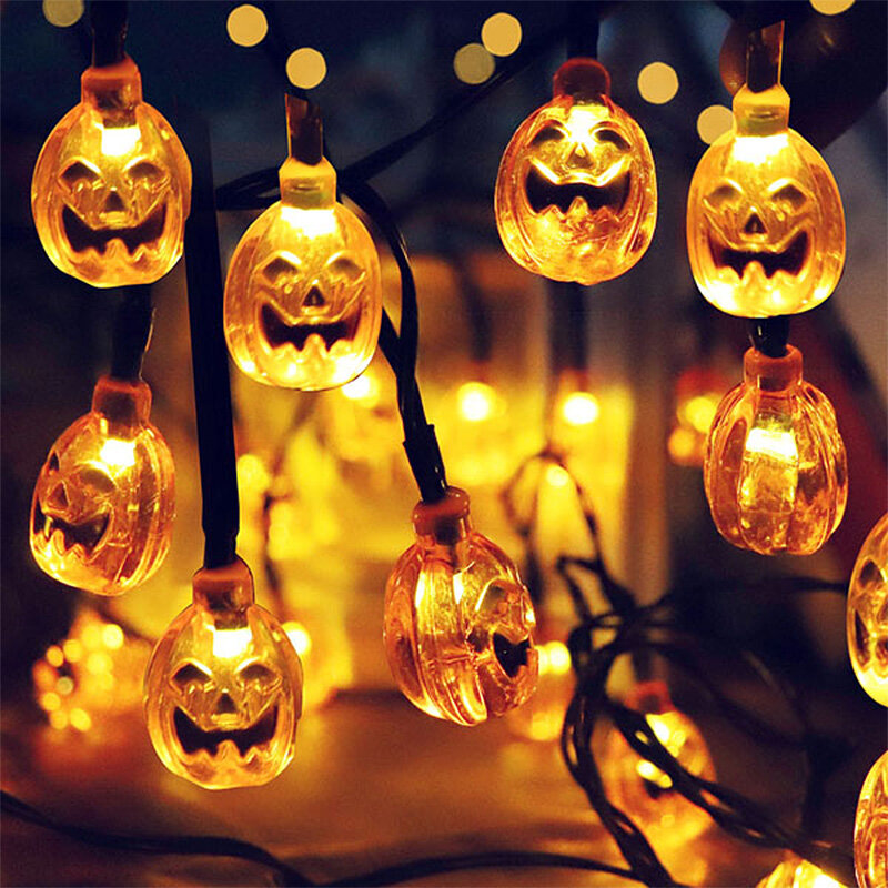 

2m 10LED Halloween Pumpkin Череп Светодиодный String Festival Bar Home Party Decor Украшение на Хэллоуин