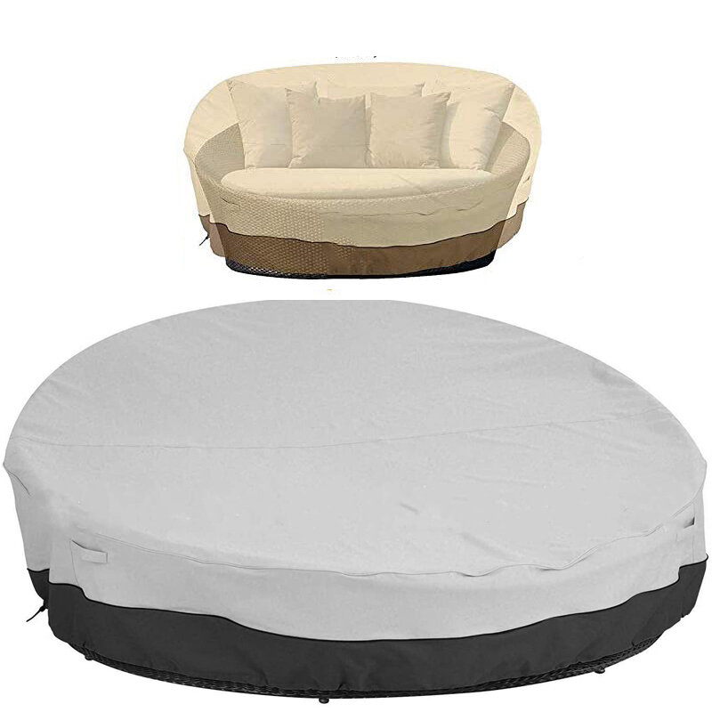 Capas de poeira para sofá-cama de pátio, resistentes à água e duráveis, proteção UV, capa para móveis externos, suprimentos domésticos dobráveis ​​de jardim