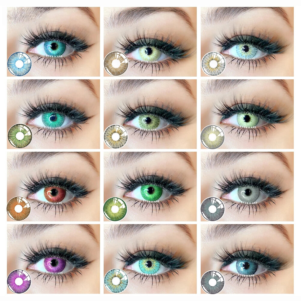 

Mislens 1Pair Colored Contacts Lenses Natural Eye Color Lens Yearly Use Eye Contacts With Color For Eyes Beauty