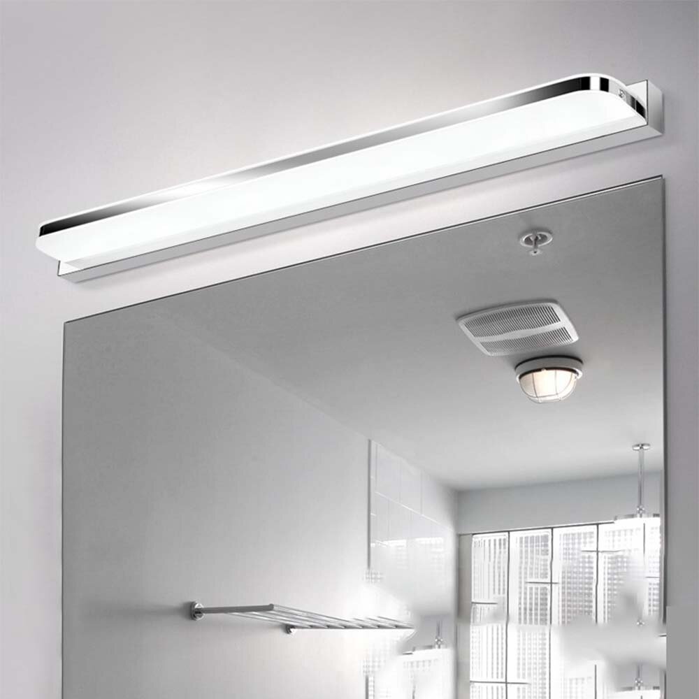 JQ5960 7W/9W/12W Modern Bathroom Light Stainless Steel+Acrylic LED Mirror Light Makeup Wall Lamp Vanity Lighting Fixture