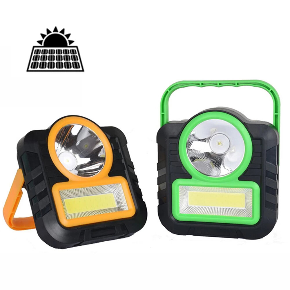 Lampe solaire LED COB XANES® pour camping, lumière de travail portable USB, lanterne d'urgence pour tente extérieure