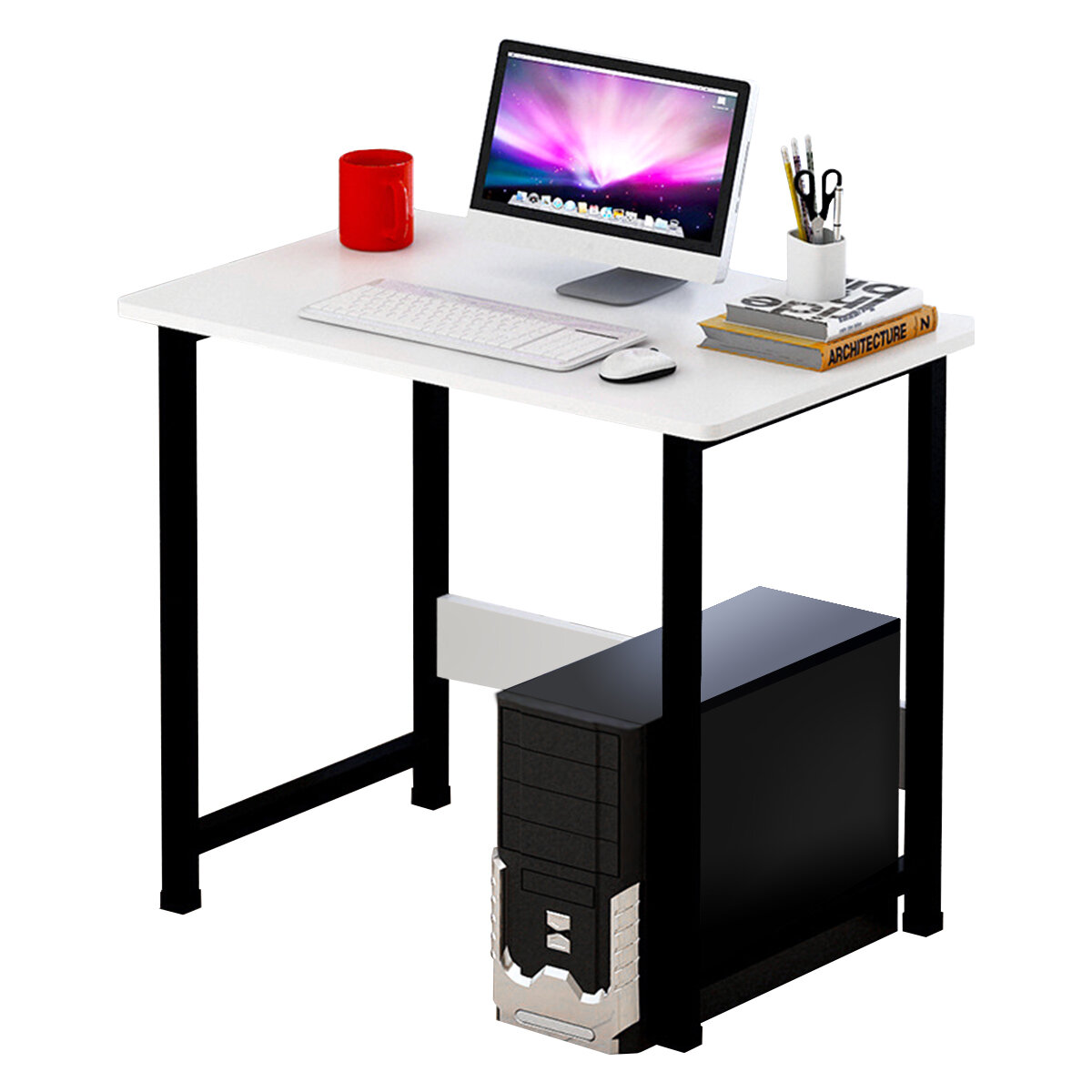 Wooden Computer Laptop Desk Modern Table Study Desk Office Furniture PC Workstation for Home Office Studying Living room