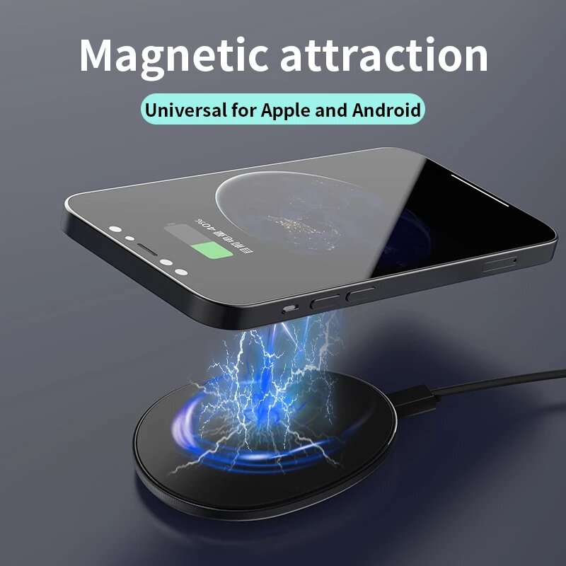 

Bakeey 15W Magnetic Magsafe Wireless Charger Magnet Fast Charger for iPhone 12 Pro Max for Samsung Galaxy Note S20 ultra