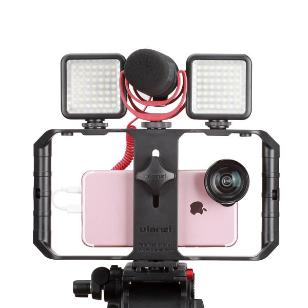 

Ulanzi U-Rig Pro 3 Shoe Mount Smartphone Video Rig Filmmaking Handheld Stabilizer Grip with Fill Light