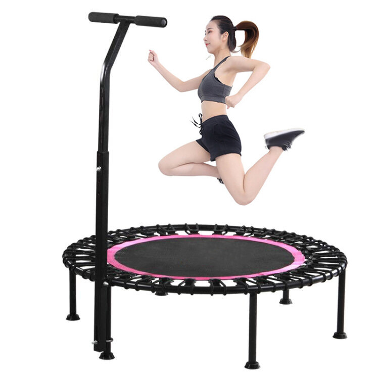 

32"/40" Portable Round Mute Adult Trampoline Household Indoor Fitness Dedicated Elastic Rope Trampoline For Kids Fitness