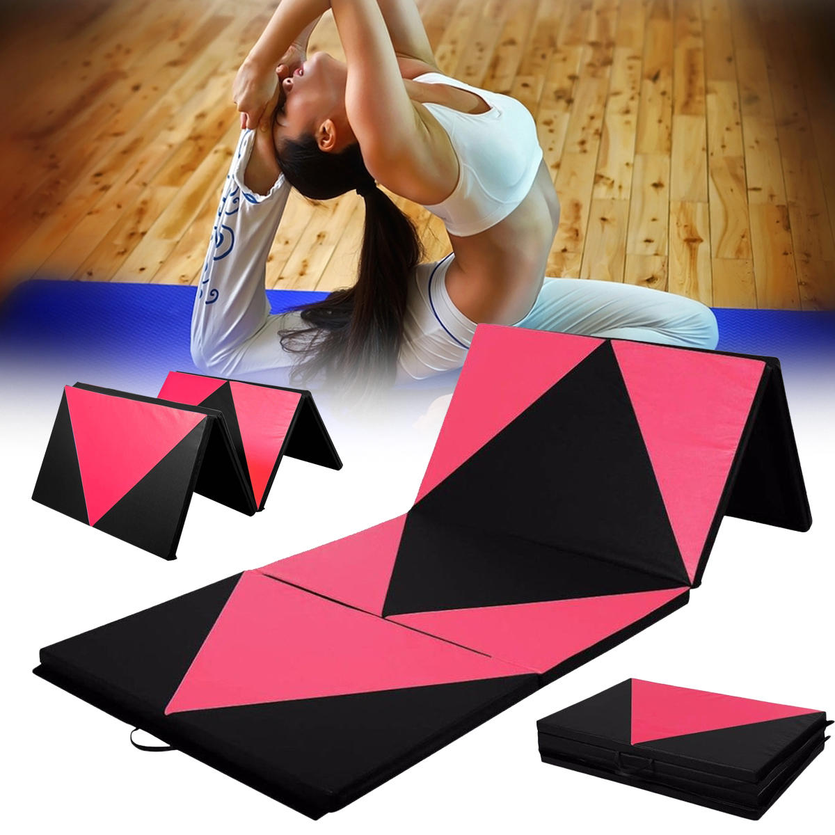 70x47x1.97inch Πτυσσόμενο Gymnastic Mat Gym Exercise Yoga Pad Tumbling Fitness Panel