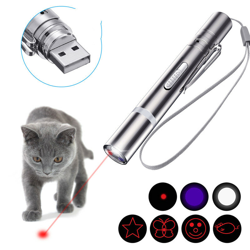 OUTERDO Cat Light Cat Toys for Cats Dogs Indoor Outdoor Interactive Cat Toys Pointer Cat Toy Recharg