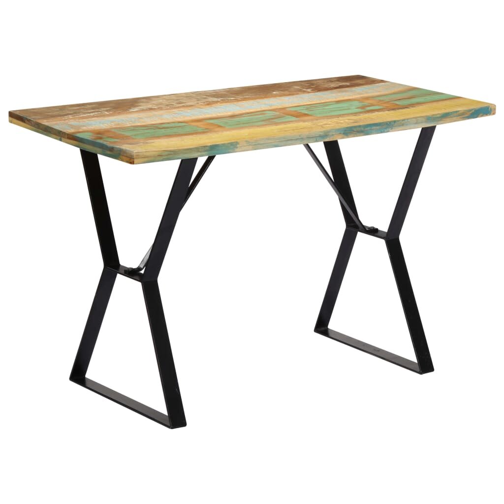 Dining table 120x60x76 cm solid recycled wood