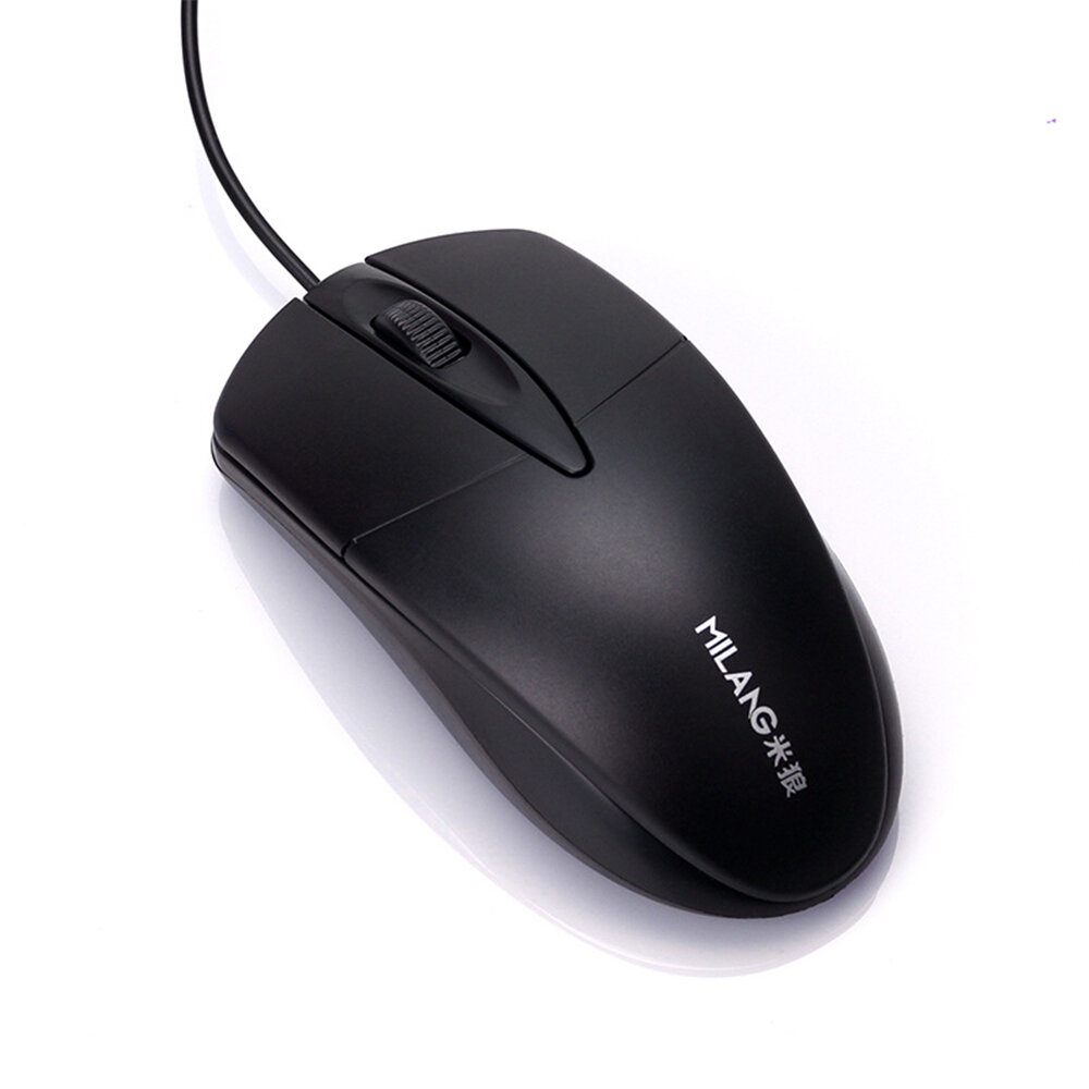 

MILANG M1 Business Mouse 1000DPI USB Wired Optical Silent Ergonomic Mouse Desktop Computer Laptop PC Mice for Home Offic