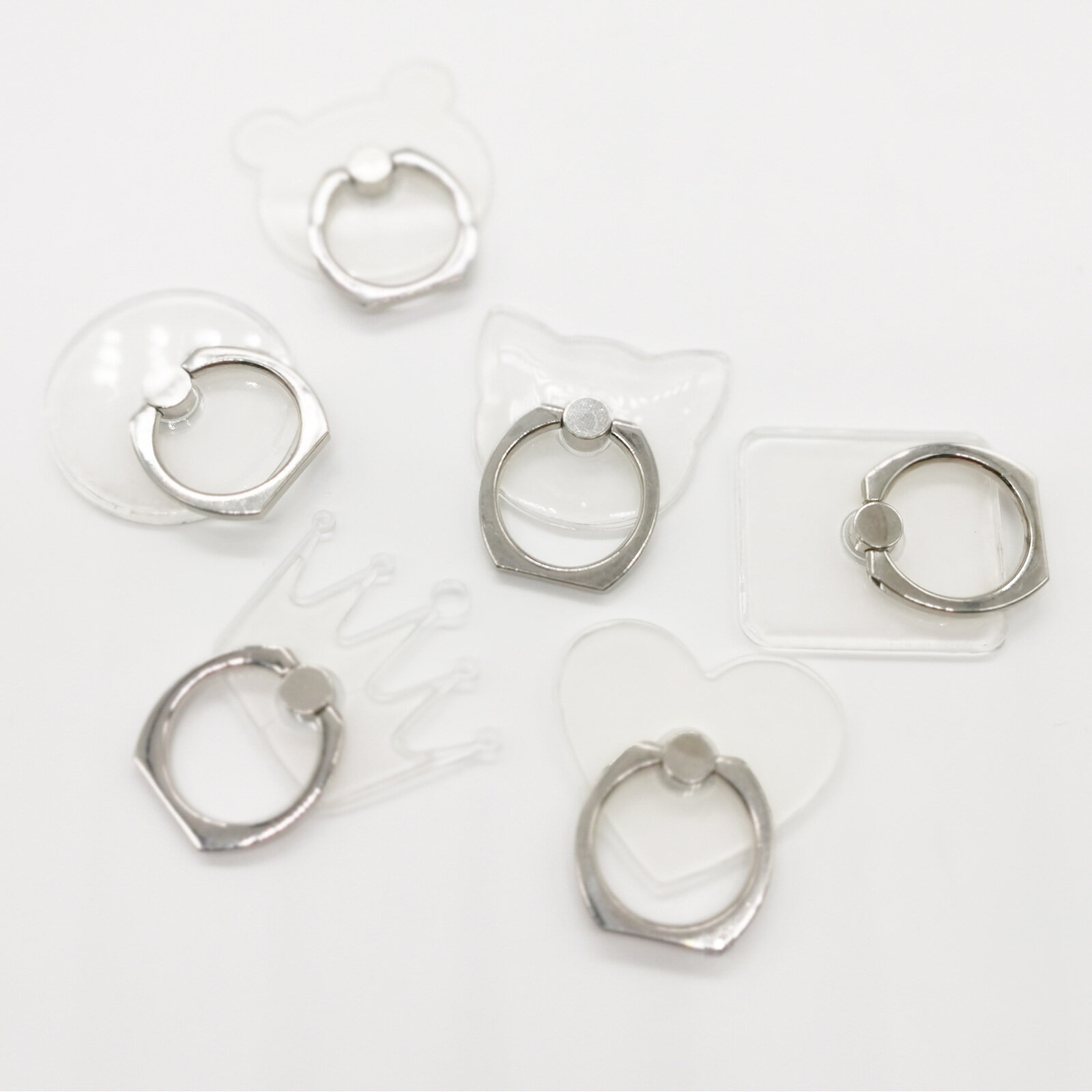 

Bakeey Universal Transparent Phone Ring Holder PC Finger Ring Grip Mobile Phone Bracket Stand