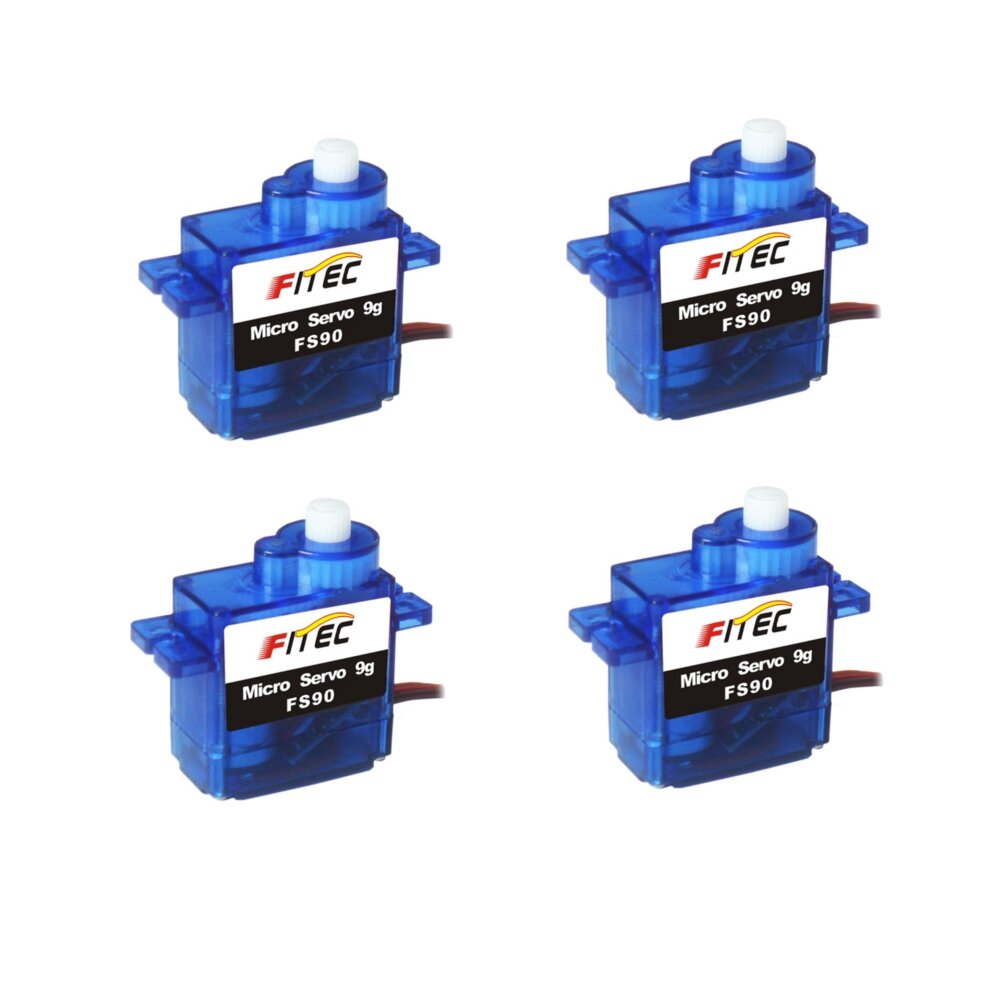 

4 PCS Feetech/FITEC FS90 Micro 9g Servo Support 4.8V 6V 1.3kg for RC Model Airplane Helicopter Robot
