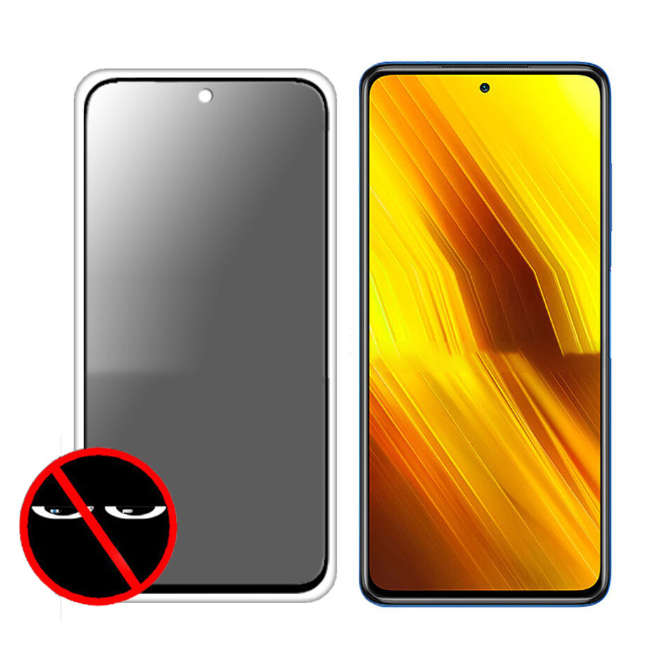 Bakeey 9H Anti-Explosion Anti-Peeping Full Coverage Tempered Glass Screen Protector for POCO X3 Pro 