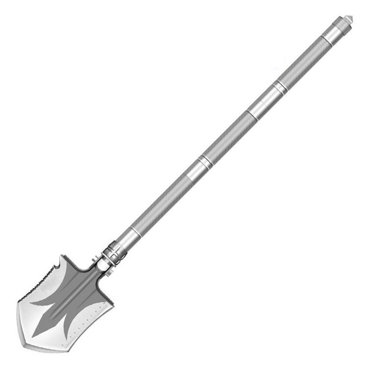 3-секционная многофункциональная складная лопата из марганцевой стали и противоскользящего алюминиевого сплава Портативная Кемпинг И