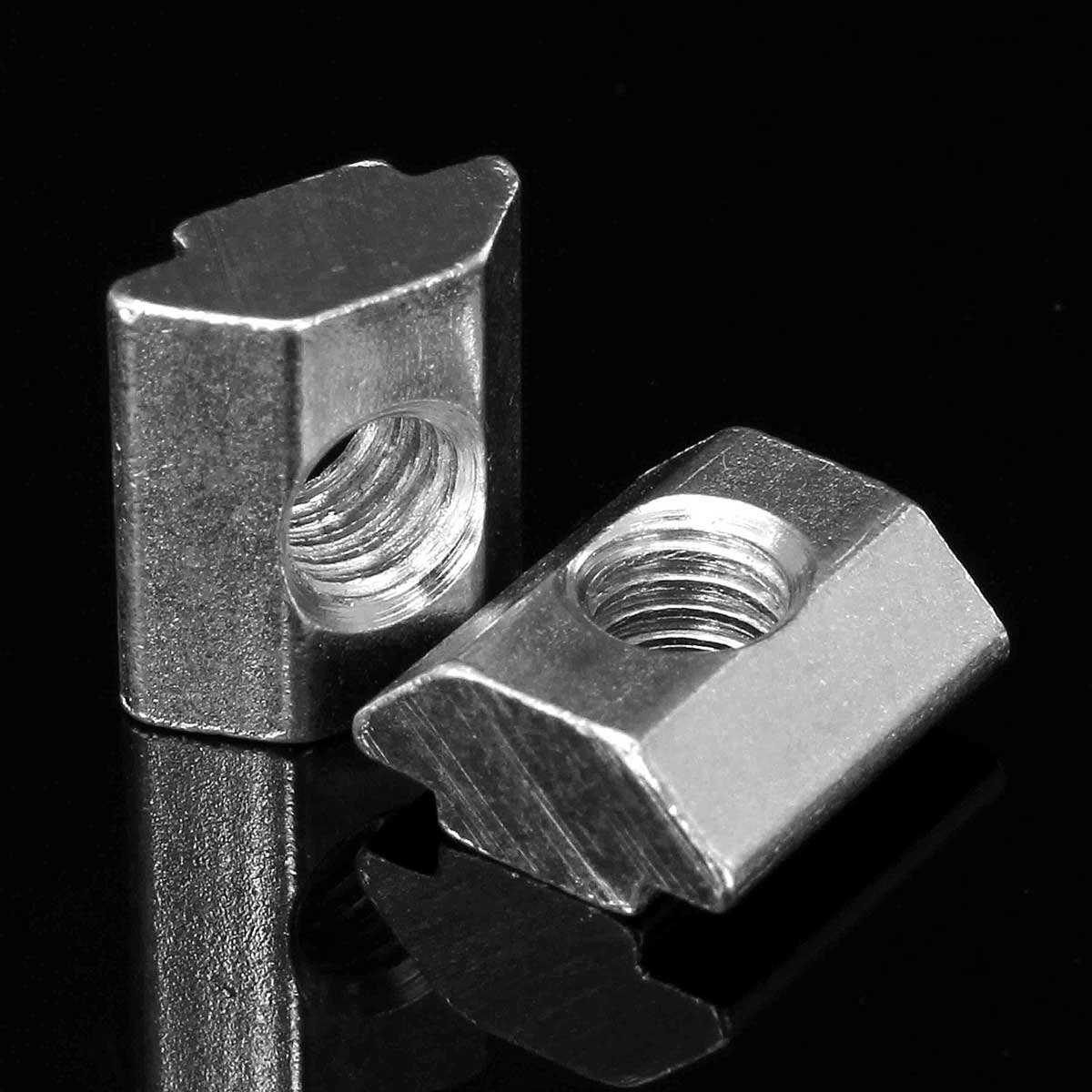 50pcs M5 T Sliding Nut Zin Plated Carbon Steel T Sliding Nut for 2020 Aluminum 