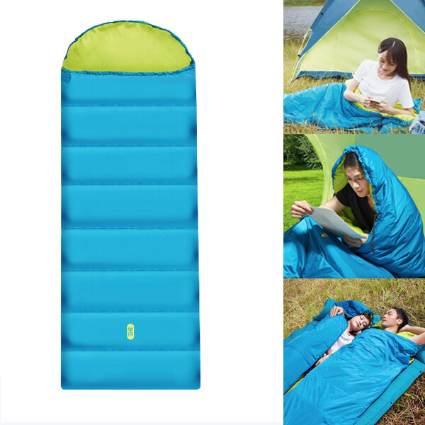 Bolsa de dormir portátil Zenph HW050201 de algodón de siete orificios con capucha para acampar al aire libre