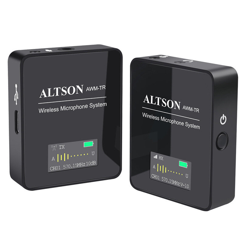 

ALTSON AWM-TM 1T1R Wireless Microphone System for Mobile Phone DSLR Camera Camcorder Broadcast Lavalier Condenser Chest
