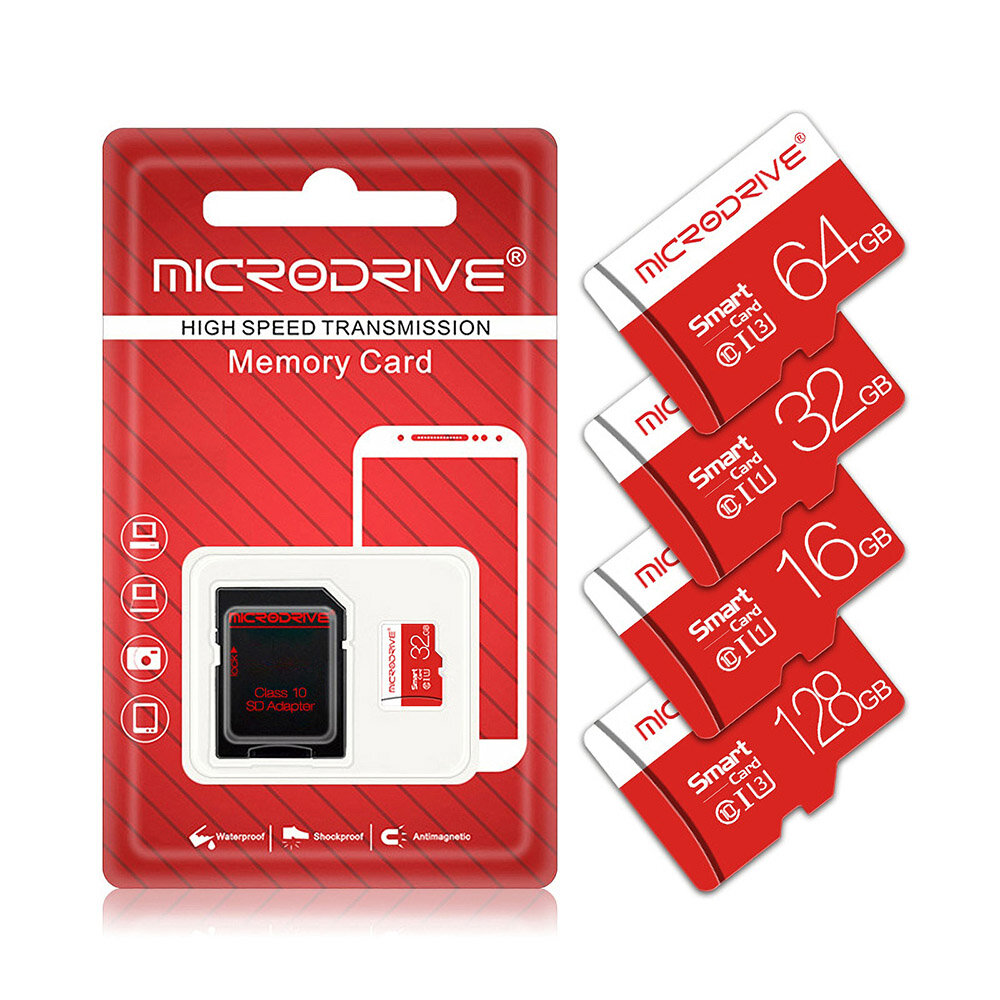 

Microdrive Class 10 U3 V30 TF Card Memory Card 16G 32G 64G 128G 256GB TF Flash Card Smart Card with SD Adapter