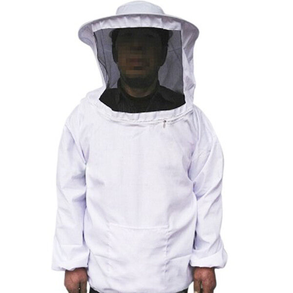 

Protective Clothing for Beekeeping Professional Ventilated Full Body Bee Keeping Suit with Leather Gloves White Color