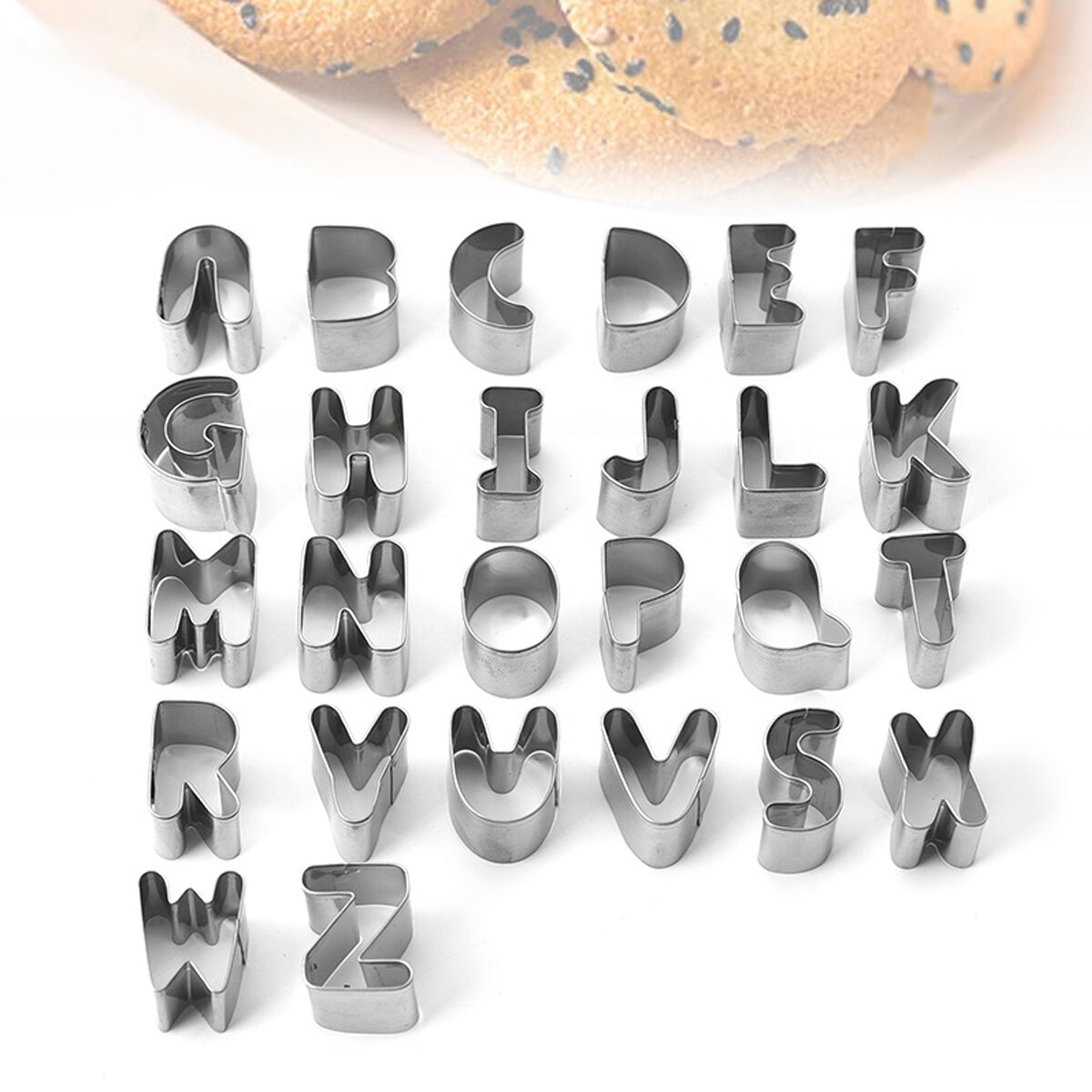 26 stks DIY Alfabet Letters Cookie Biscuit Cutters Set Cakevorm Decoreren