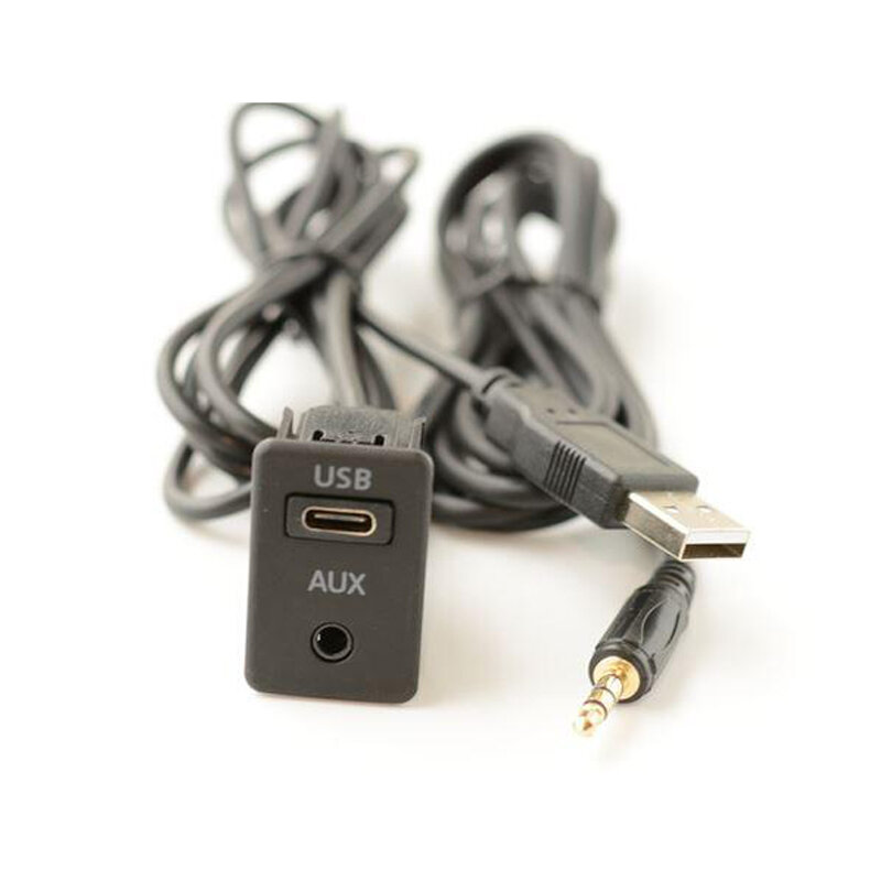 Car Audio Kabel AUX+Type-C Man-vrouw USB Verlengstekker 3,5 mm Jack voor Stereo Modificatie