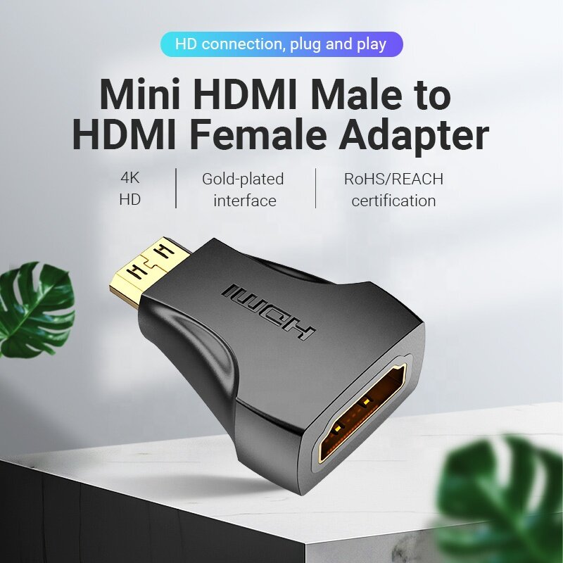 Vention Mini HDMI Male to HDMI Female Adapter 4K 30HZ 1080P 60Hz Converter for TV Projector
