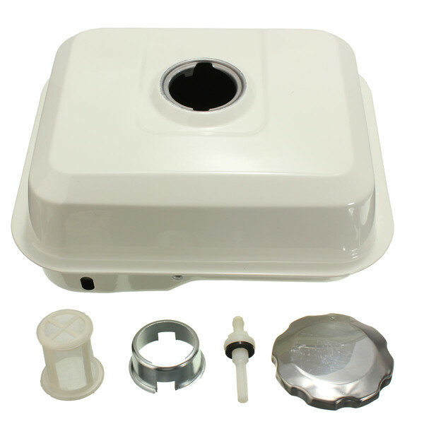 Fuel Gas Tank with Petcock Gas Cap Filter White For Honda GX160 5.5HP