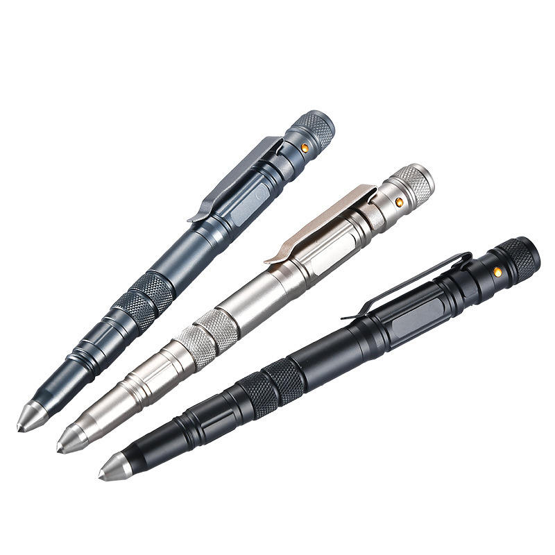 IPRee® Tactische pen voor buiten kamperen, multifunctionele EDC-tools, zaklamp met aanvalskop