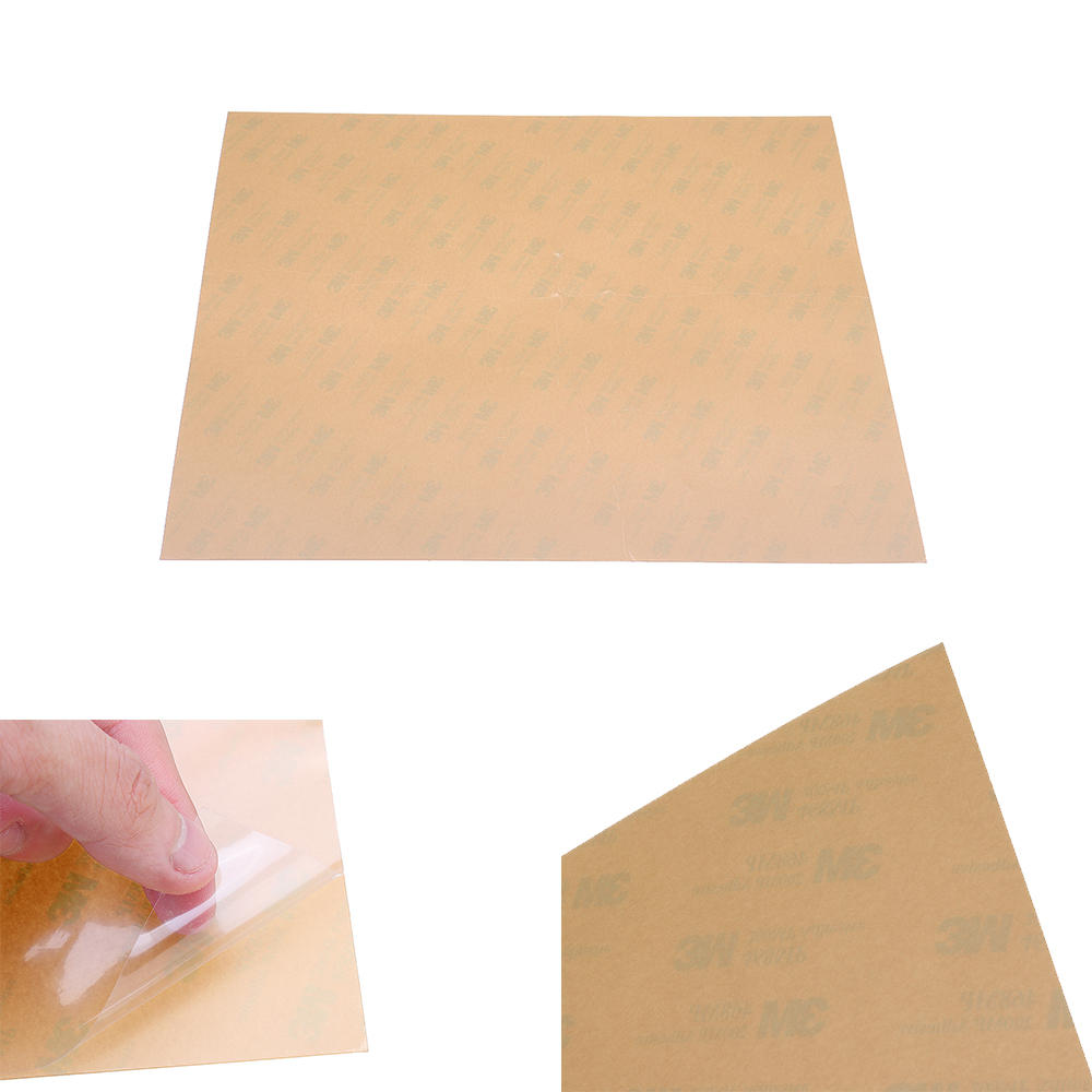 

300*300*0.3mm Polyetherimide PEI Sheet for 3D Printer Heated Bed Amber Color with 3M Glue