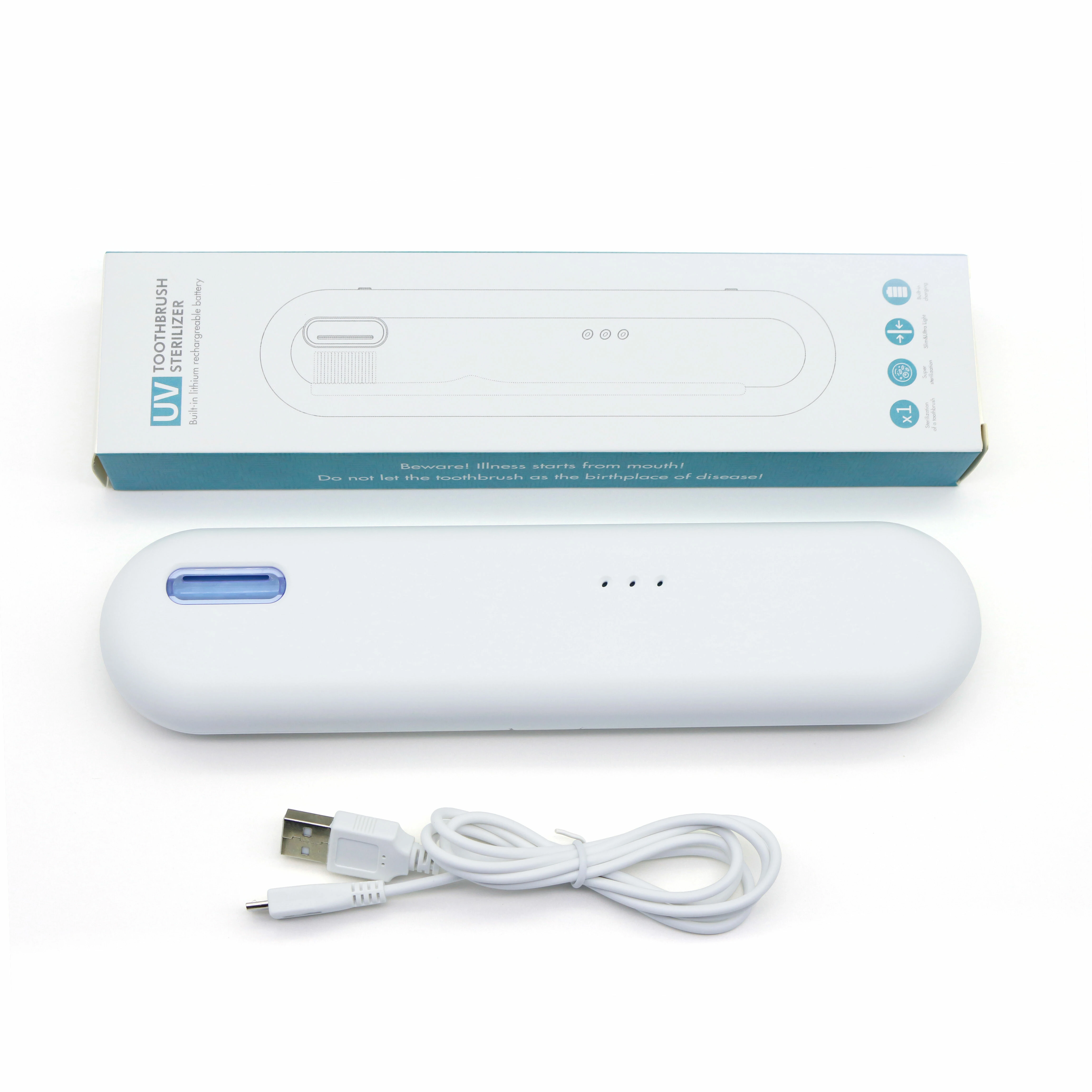 Portable x11 uv toothbrush sterilizer box disinfection box travel automatic toothbrush cleaning box