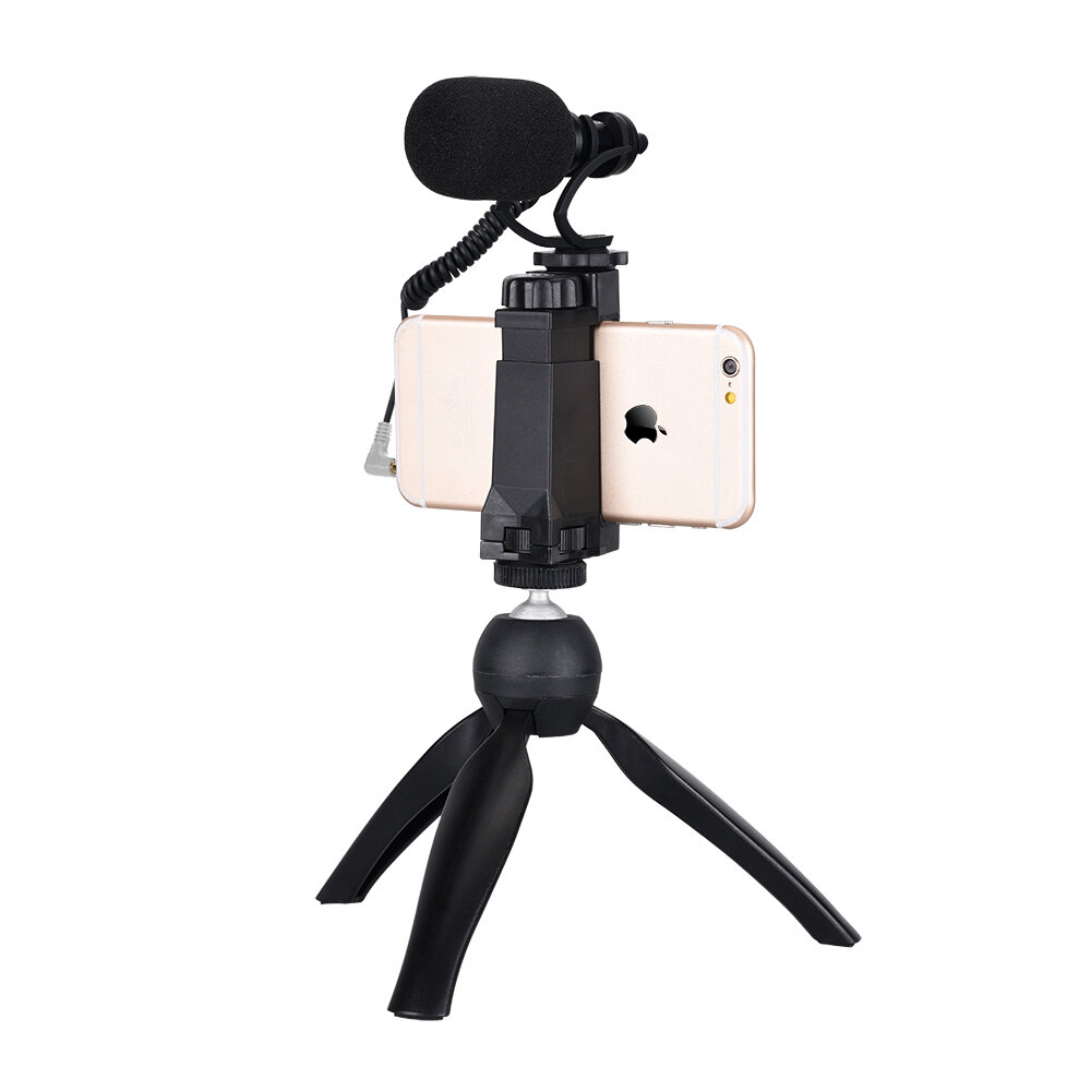 COMICA CVM-VM10-K2 Smartphone Video Rig with Cardioid Directional Video Microphone for iPhone 5 5C 5S 6 6S 7 8
