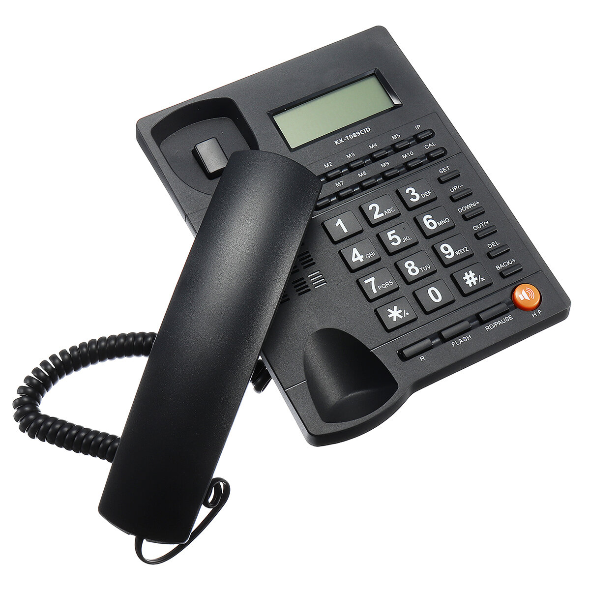 

Desktop Landline Phone Fixed Telephone FSK/DTMF Caller Corded Phone LCD Screen for Home Office Hotels