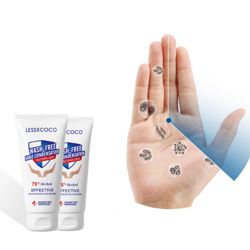 PCS 100 ml Φορητό απολυμαντικό gel χεριών Wash Free 75% αλκοόλ Σαπούνι χεριών Αντιμικροβιακό Ενυδατική επιδερμίδα Βακτηριοστατικό ιόν Καθαρισμός ταξιδιού