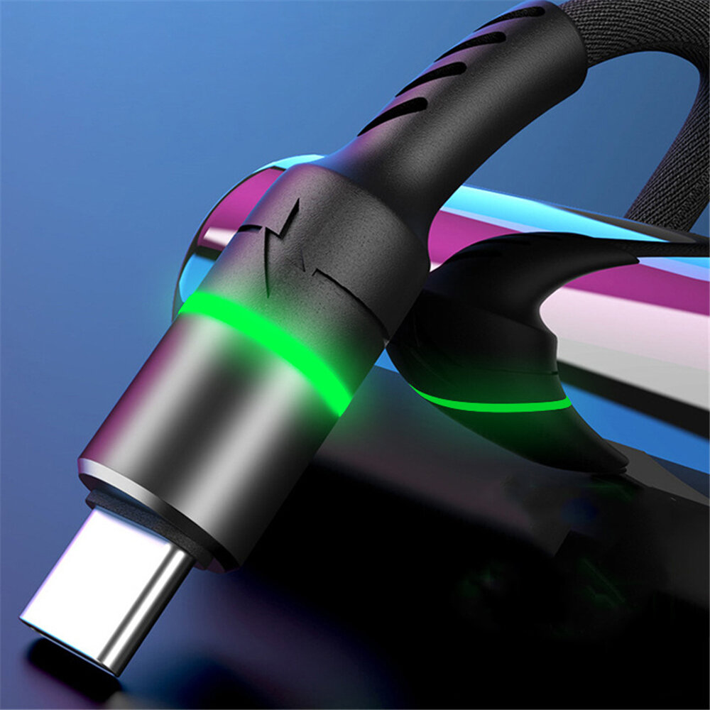

Bakeey Micro USB Type C 3A Data Cable Fast Charging LED Illuminated Wire For Mi10 9Pro Note 9S Huawei P30 P40 Pro Onepl