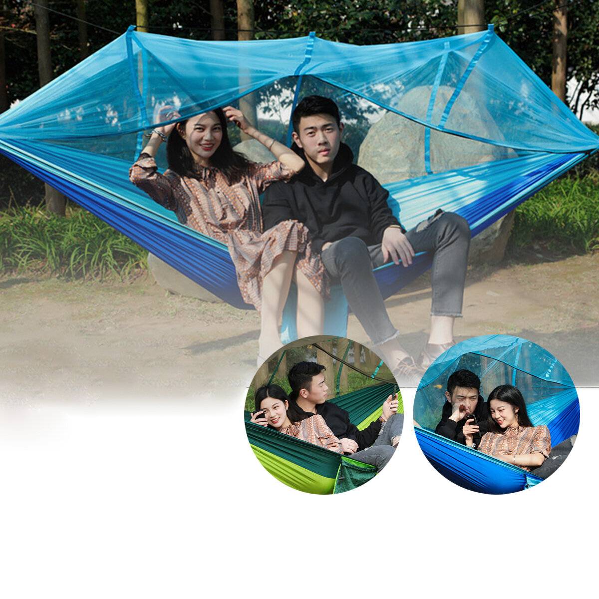 1-2 persoons camping hangmat hangende bed schommel stoel met klamboe buiten reizen