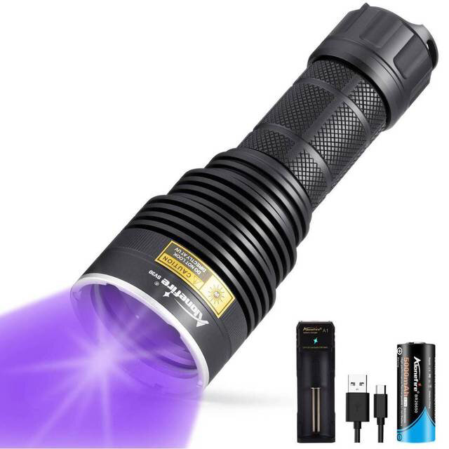 

Alonefire SV40 20W 365NM UV LED Flashlight Ultra Violets Invisible Torch for Pet Stains Ore&gem Detection