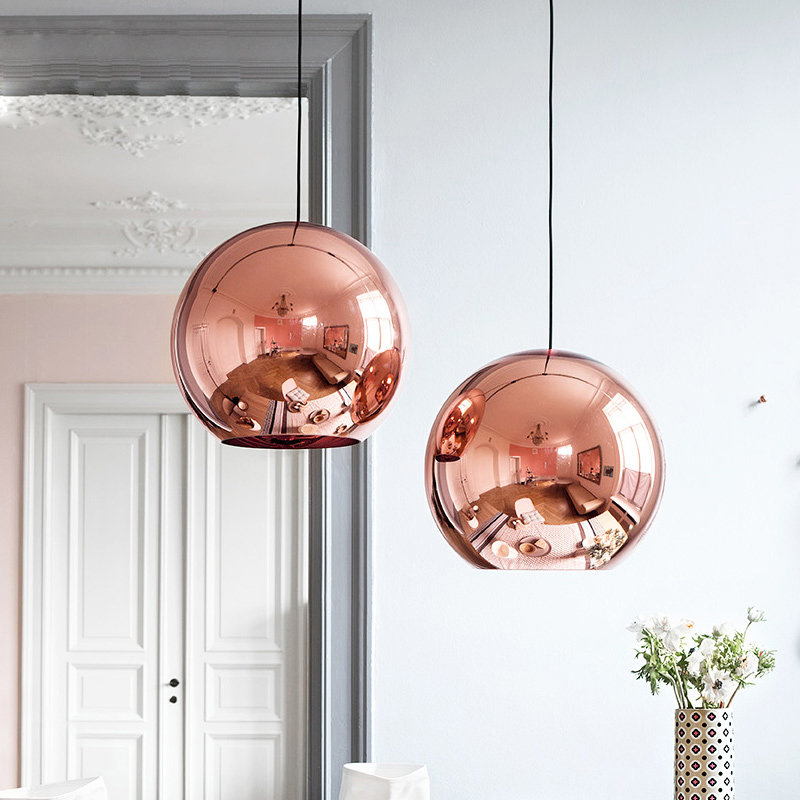 Nordic Globe Glas Kupfer Farbe Pendelleuchte Esszimmer Wohnzimmer Hängeleuchte Home Decoration