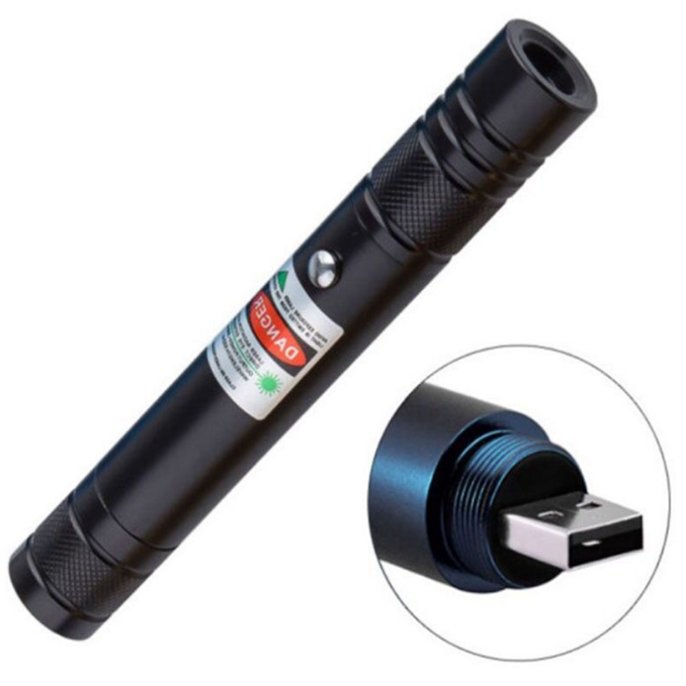 

500 Meters Green Laser Pointer USB Chargeable PPT Laser Page Pen Portable Durable and Compressive USB Direct Charge with